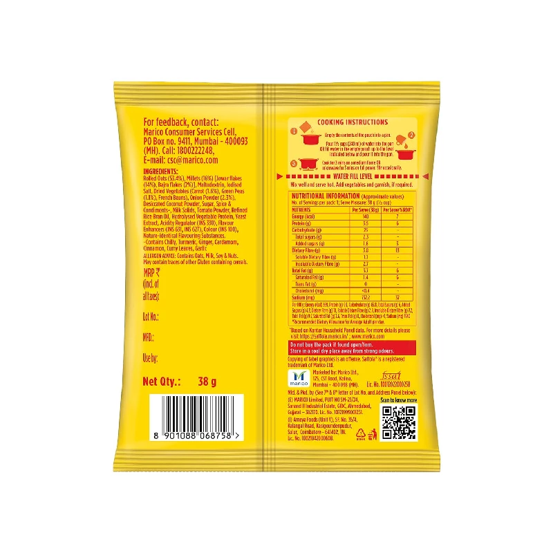 Saffola Masala Oats, 38 g-2.webp